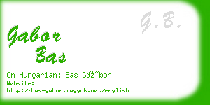 gabor bas business card